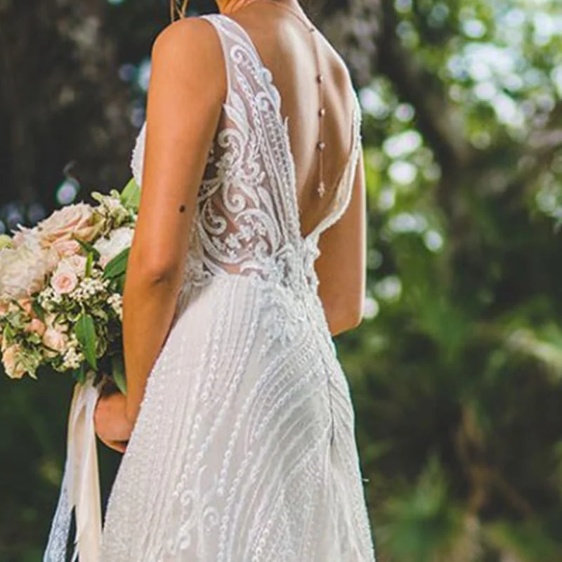 Collier de dos mariage vintage Collier de dos mariage vintage