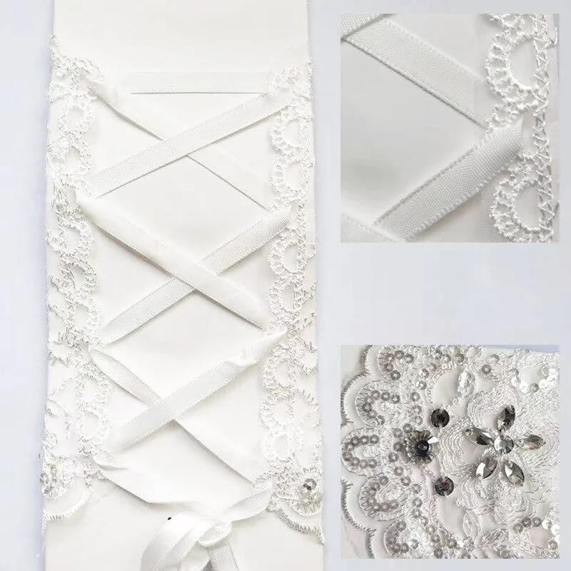 Mitaines de mariage en dentelle blanche Mitaines de mariage en dentelle blanche