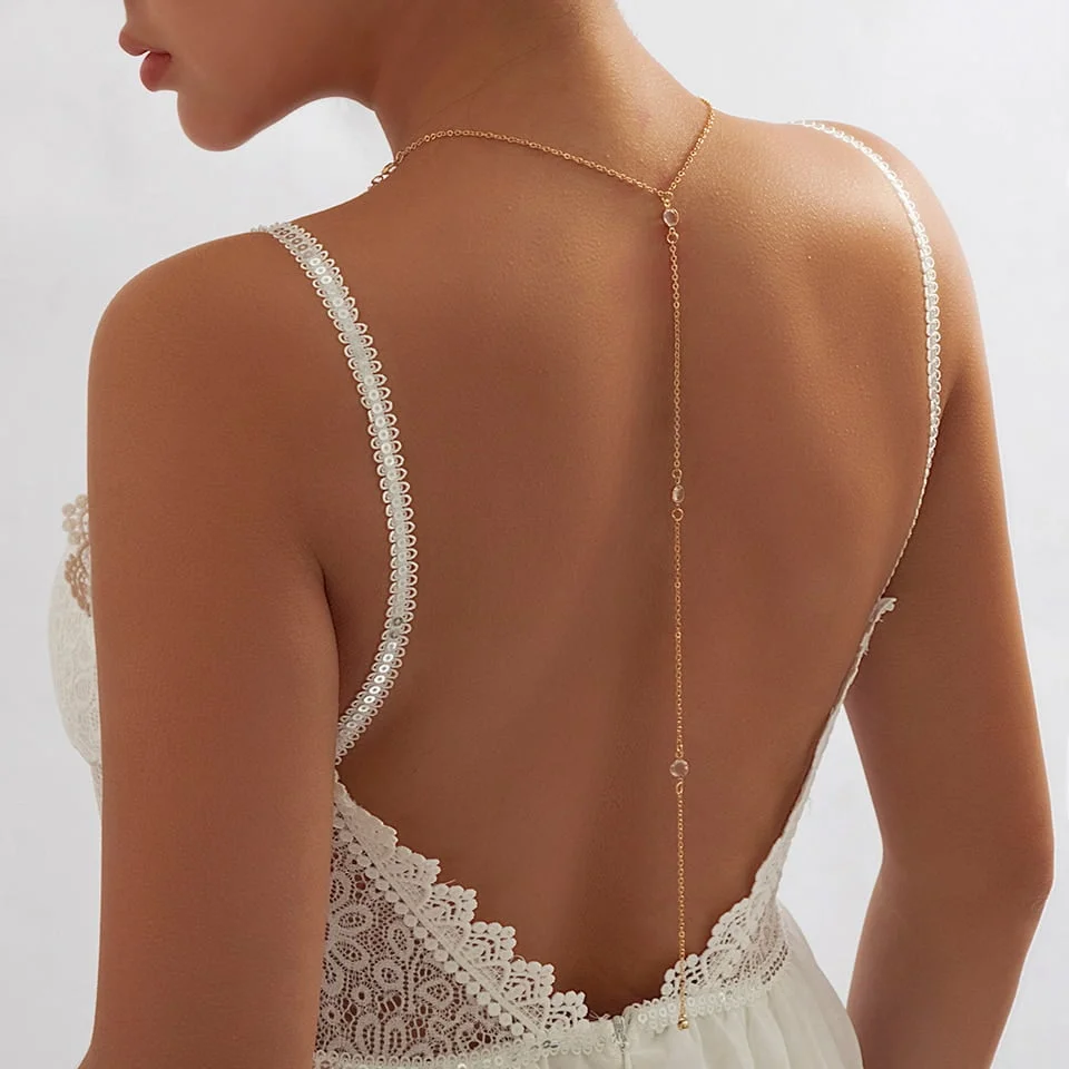 Collier de dos mariée bohème Collier de dos mariée bohème
