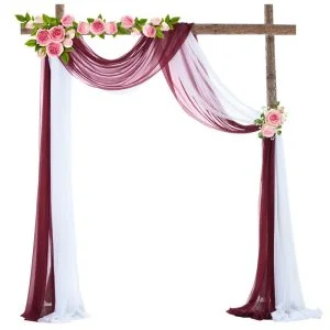 Tenture de mariage en mousseline de soie