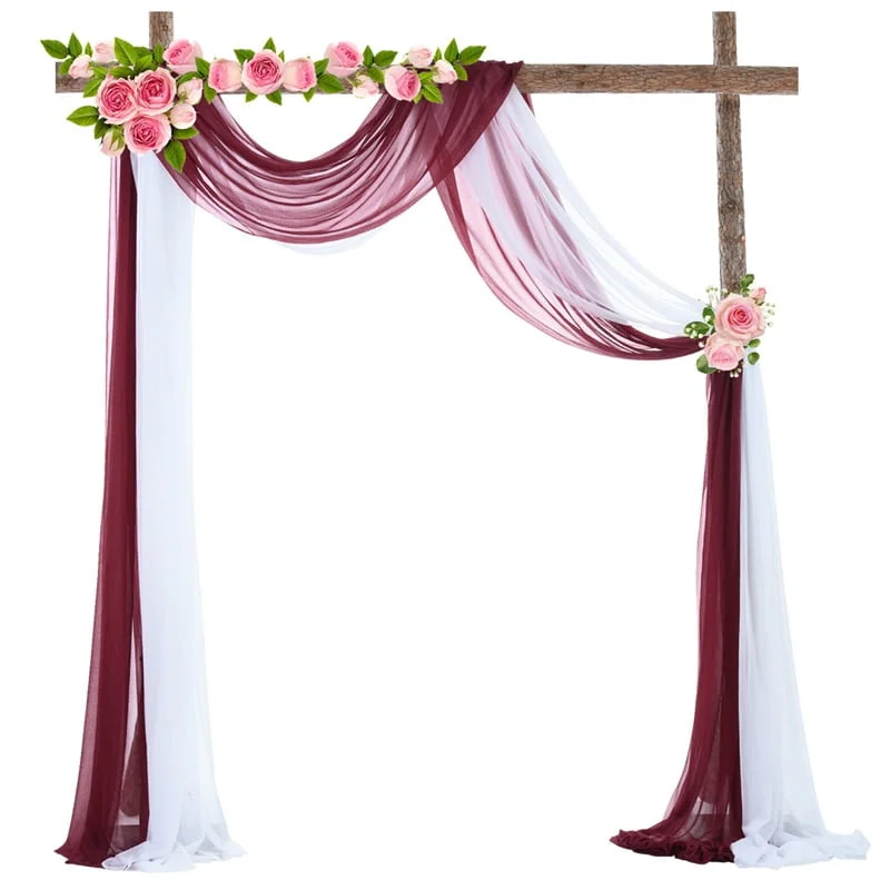 Tenture de mariage en mousseline de soie Tenture de mariage en mousseline de soie