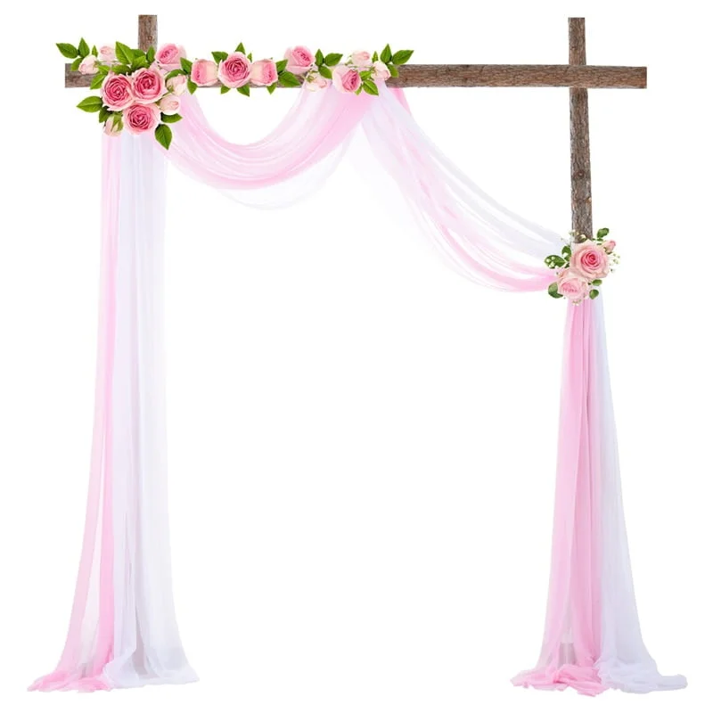 Tenture de mariage en mousseline de soie Tenture de mariage en mousseline de soie