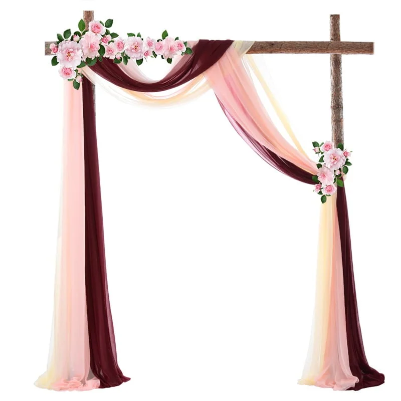 Tenture de mariage en mousseline de soie Tenture de mariage en mousseline de soie