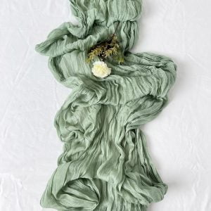 Chemin de table mariage en gaze de coton