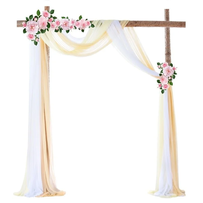 Tenture de mariage en mousseline de soie Tenture de mariage en mousseline de soie