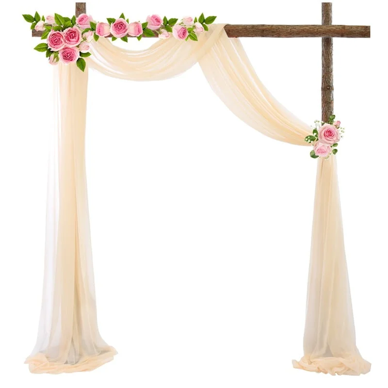 Tenture de mariage en mousseline de soie Tenture de mariage en mousseline de soie
