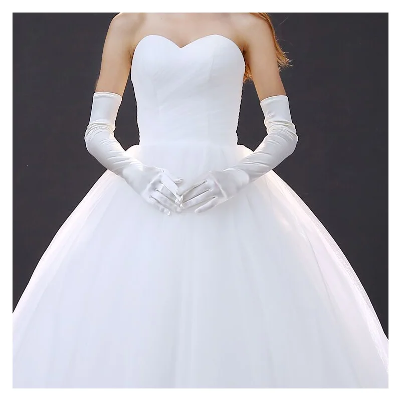 Gants de mariage long en satin Gants de mariage long en satin
