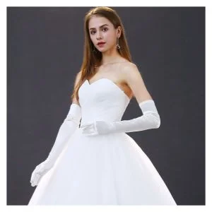 Gants de mariage long en satin Gants de mariage long en satin