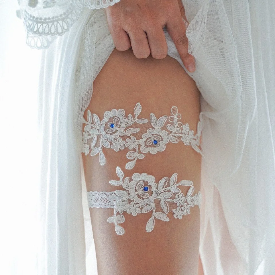 Jarretière mariage en dentelle élastique