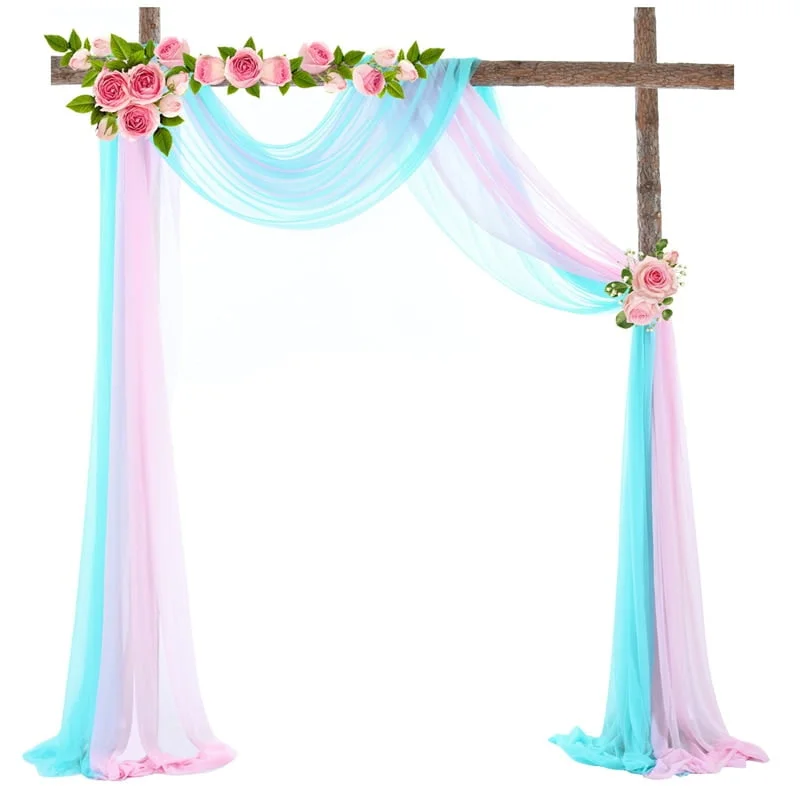Tenture de mariage en mousseline de soie Tenture de mariage en mousseline de soie